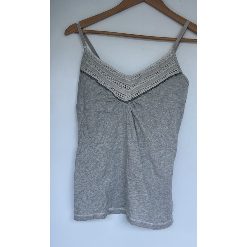 Vtg Abercrombie & Fitch Women's Tank Top 2XS Babydoll Lace Trim Cami Y2K